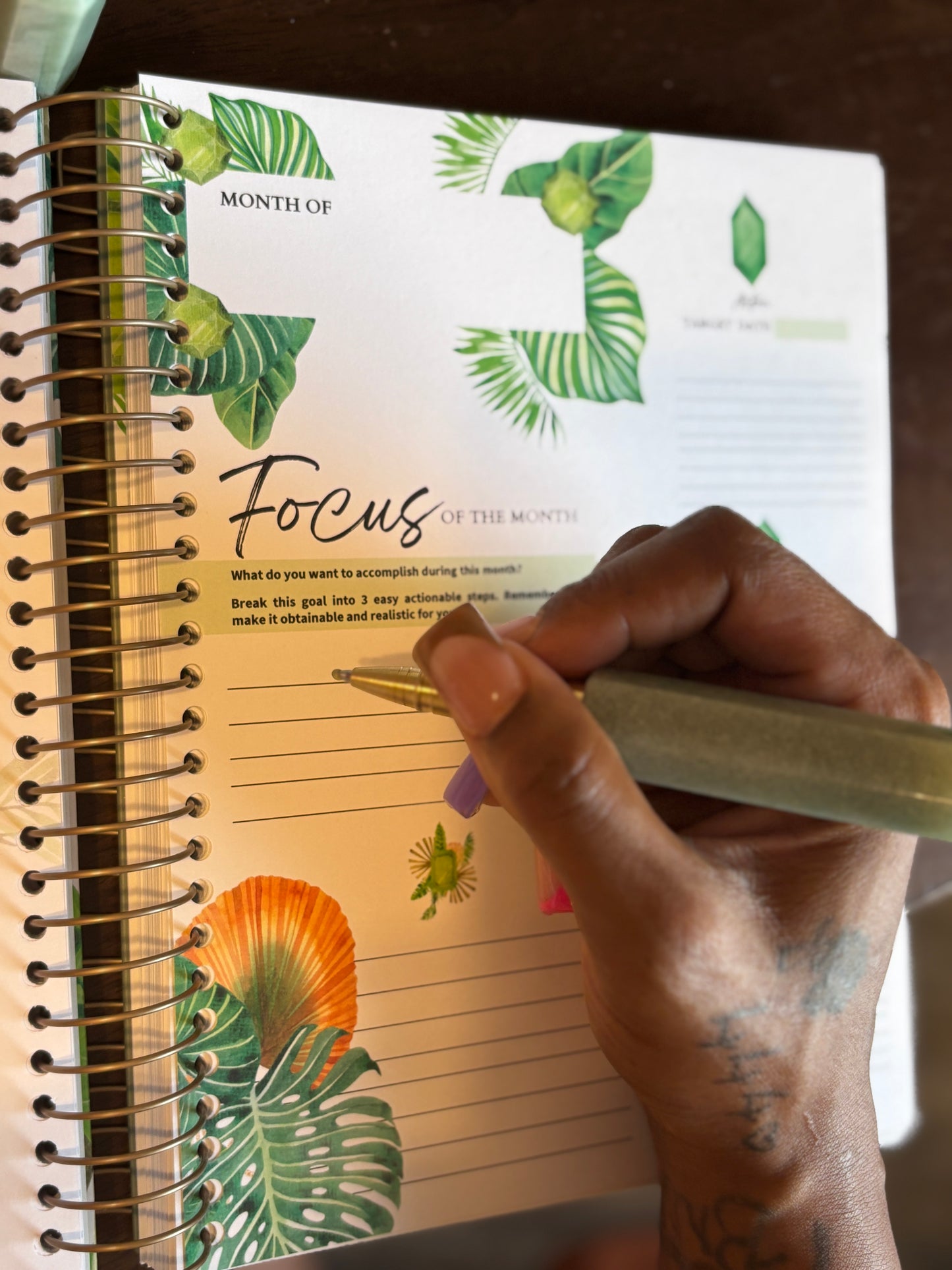 Handmade Green Aventurine Crystal Pen